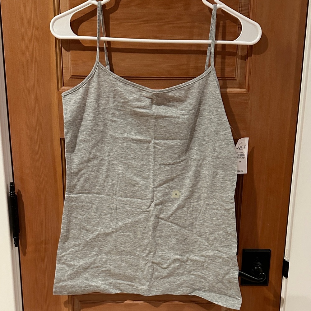 LOFT Light Gray cotton Camisole Top